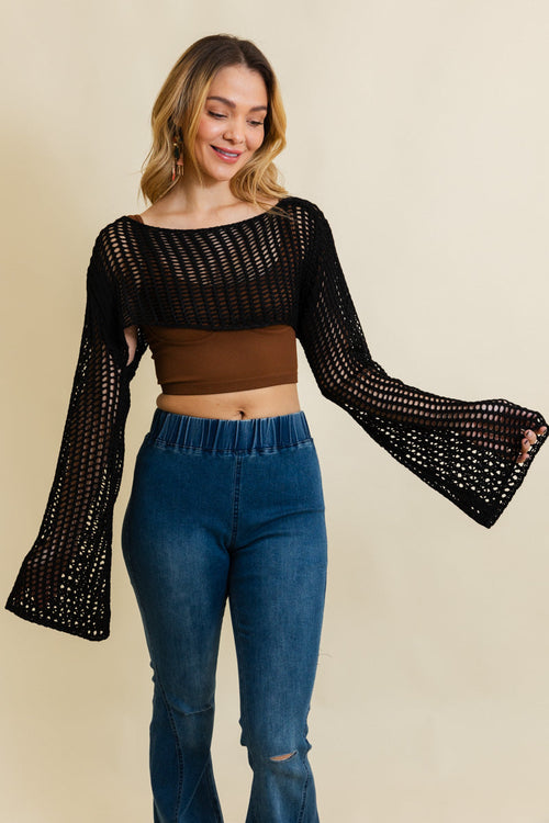 Cozy Loom-Knit Cropped Sweater